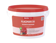 Краска Flagman 35 кухня и ванная (ВД-АК-2035) белая матовая 3 л