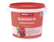 Краска Flagman 35 кухня и ванная (ВД-АК-2035) белая матовая 5 л