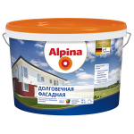 Краска Alpina ВД-АК Долговечная фасадная База 1 белая 10 л (15,6 кг)