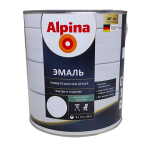 Эмаль алкидная Alpina Эмаль универсальная белая шелковисто-матовая 2,5 л/ 2,95 кг