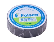 Изоляционная лента Folsen 19мм x 20м, черная 012504