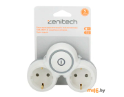 Блок мультирозеточный с выключателем Zenitech 16A 2X2P+E (191904)
