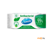Салфетки влажные Smile wonderland антибактериальные с подорожником (60 шт.)
