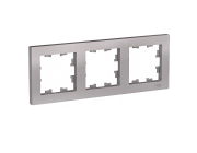Рамка для розетки или выключателя Schneider Electric AtlasDesign ATN000303 на 3 поста (алюминий)