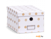 Коробка для хранения Zeller Golden Dots (17551) 21x15,5 см