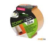 Лента двухсторонняя полипропиленовая клейкая Zoom  (25 м х 48 мм)