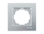 Рамка на розетку или выключатель Nilson TOURAN 24130091 (серебристый)