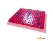 Сотовый поликарбонат Kinplast Eco-plast (красный) 2100x6000