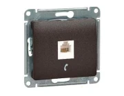 Розетка телефонная Schneider Electric Glossa GSL000881T RJ11 шоколад