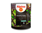 Средство защитно-декоративное Alpina Лазурь-гель для дерева шелковисто-матовая цветная чёрный (алкидное) 0,75 л / 0,66 кг