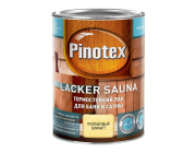 Лак Pinotex Lacker Sauna 20 полуматовый 1 л (прозрачный)