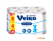 Туалетная бумага Veiro "Домашняя" двухслойная 12 рулонов