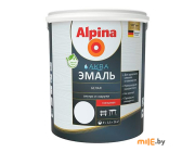 Эмаль акриловая Alpina АКВА Эмаль белая шелковисто-матовая 2,5 л / 3,05 кг