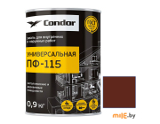 Эмаль Condor ПФ-115 коричневая 0,9 кг