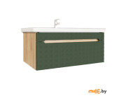 Тумба МЕРАЛЬ ВК34 Т80.P-1 Д.крафт/SAT31 с умывальником ФОСТЕР 800
