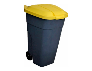 Бак Plast Team для раздельного сбора мусора с крышкой на колесах 110 л желтый PT9990ЖТ-1