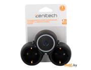 Блок мультирозеточный с выключателем Zenitech 16A 2X2P+E (191909)
