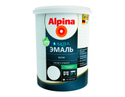Эмаль акриловая Alpina АКВА Эмаль белая шелковисто-матовая 0,9 л / 1,1 кг