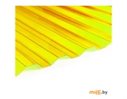 Поликарбонат кровельный монолитный Kinplast Eco-plast (желтый) 1050x2000