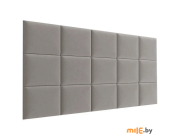 Мягкие текстильные стеновые панели 300х300 мм (бежево-серый)