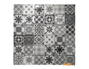 Мозаика ТайгерБел стеклянная Patchwork 300x300 (чёрно-белый)