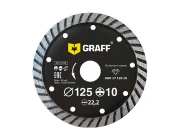 Диск алмазный Graff с увеличенным сегментом по бетону и камню Турбо 125x22,2x2,5x10 мм