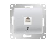 Розетка телефонная Schneider Electric Glossa GSL000381K RJ11 алюминий