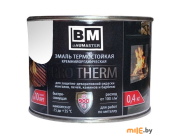 Эмаль Baumaster термостойкая серая (7040) до 200°С, 0,4 кг