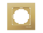 Рамка на розетку или выключатель Nilson ТOURAN 24150091 (золото)