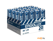 Батарейки Ergolux LR6 Alkaline BP20 (LR6 BP20, 1.5В) 14675