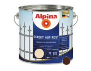 Эмаль Alpina прямо на ржавчину молотковый эффект коричневый 2,5 л/2,3 кг