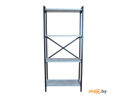 Стеллаж Allerd Rion (1040210500) чёрный муар, бетон 67,5x30x150 см