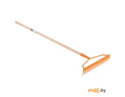 Грабли металлические с черенком Flo 35758