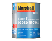 Краска под колеровку MARSHALL Export-7 латексная ос.прочная 0.9л глубокомат.белая BW