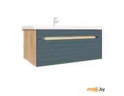 Тумба ЛЮСЕНЖ ВК32 Т80.P-1 Д.крафт/Веллюто верде с умывальником ФОСТЕР 800