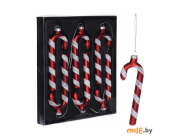 Набор стеклянных новогодних игрушек Candy stick ABT611800 (6 шт.)