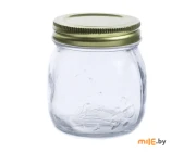 Банка для сыпучих продуктов стеклянная с металлической крышкой (61204) 300 мл
