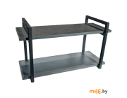 Полка настенная Allerd 2 Rion (4060210700) чёрный муар, металл бруклин 70x30x40 см