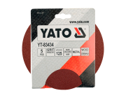 Круг шлифовальный для металла и дерева Yato YT-83434 (125 P100)