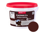Краска водно-дисперсионная Flagman ВД-АК 1031к №415 матовая 3 л шоколадный