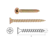 Шуруп универсальный 2.5х10 мм желтый цинк (500 шт в пласт. конт.) STARFIXSMP1-100390-500