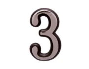 Цифра Аллюр №3 хром пластик