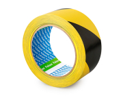 Клейкая сигнальная лента Folsen 50мм x 33м, желто-чёрная, PVC 0663350