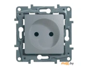 Розетка со шторками Legrand Etika 672434-00.00-00.00-00.01 (алюминий)