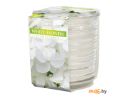Свеча ароматическая в стекле Белые цветы SNW 80-1-179