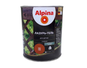 Средство защитно-декоративное Alpina Лазурь-гель для дерева шелковисто-матовая цветная тик 0,75 л / 0,66 кг