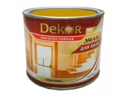 Эмаль для пола DEKOR желто-коричневая 1,8кг