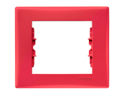Рамка для розетки или выключателя Schneider Electric Sedna SDN5800141 (красный)