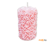 Свеча декоративная Цилиндр из роз