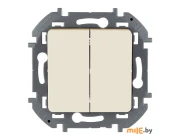 Выключатель двухклавишный Legrand Inspiria 673621 (слоновая кость)
